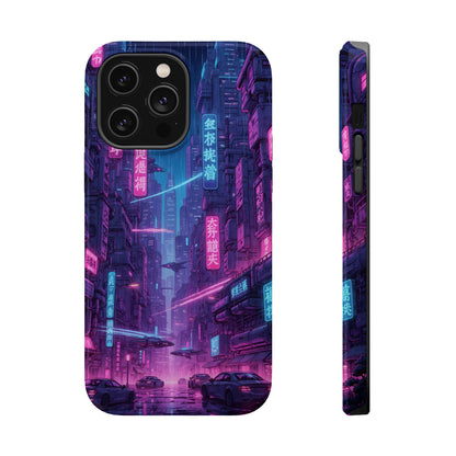 Neo-Tokyo Nights: Premium Cyberpunk Cityscape MagSafe Case