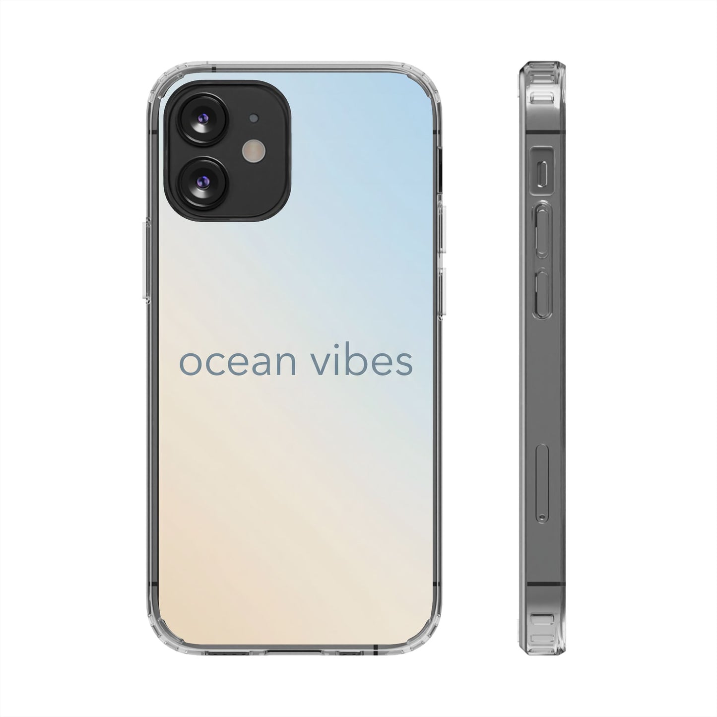 Ocean Vibes Clear Case - MagSafe Compatible Coastal Gradient Cover