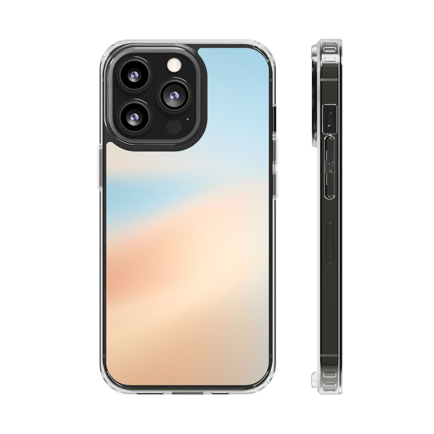 Coastal Dawn Aura Clear Case - Premium Minimalist Gradient Cover