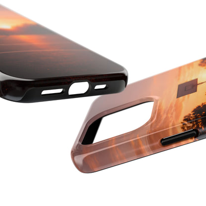 Golden Hour Basketball Court Tough Case - Urban Sunset Cover for iPhone & Samsung