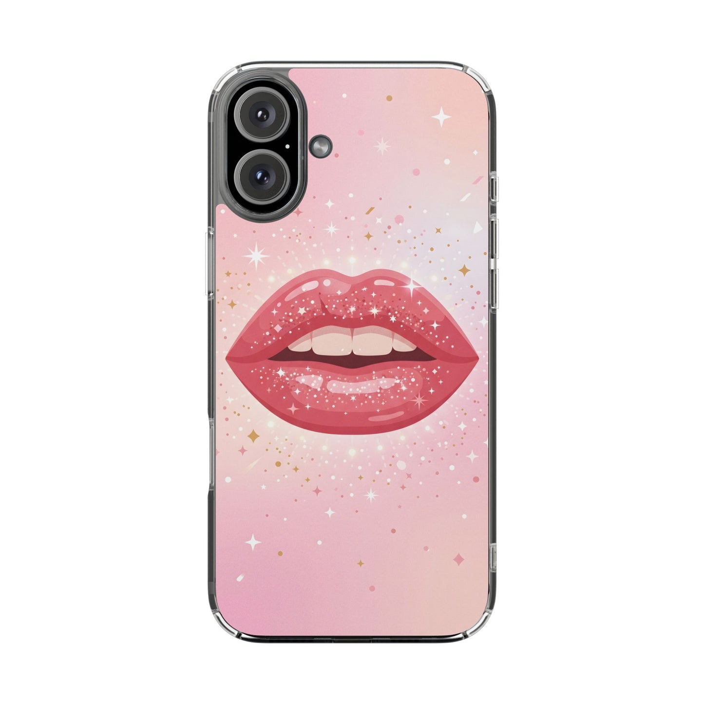 Glitter Lip Gloss Clear Case - MagSafe Compatible Y2K Aesthetic