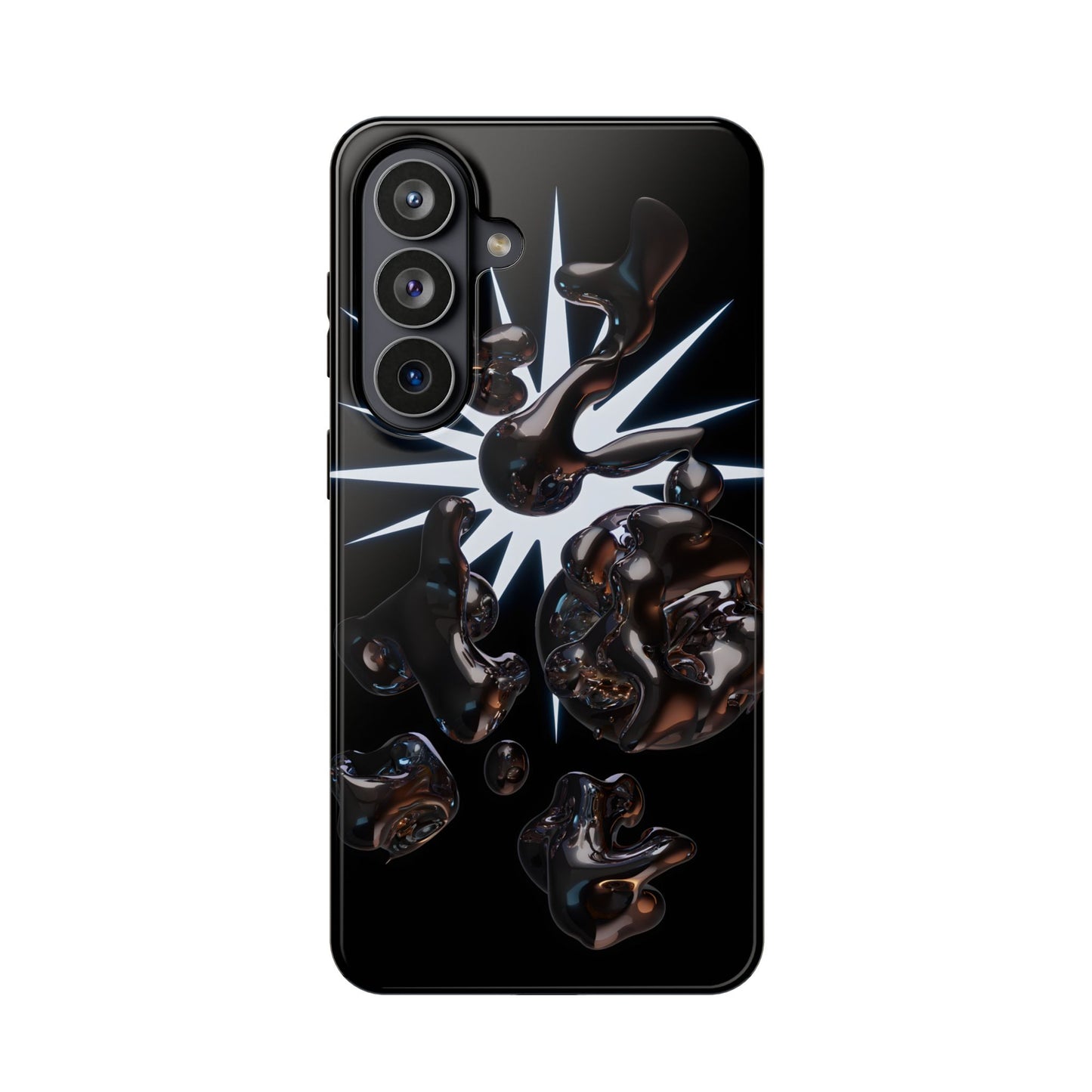 Liquid Chrome 3D Bubbles Magnetic Impact Case