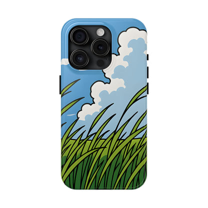 Breezy Meadow Tough Case - Blue Sky & Summer Grass Aesthetic Cover