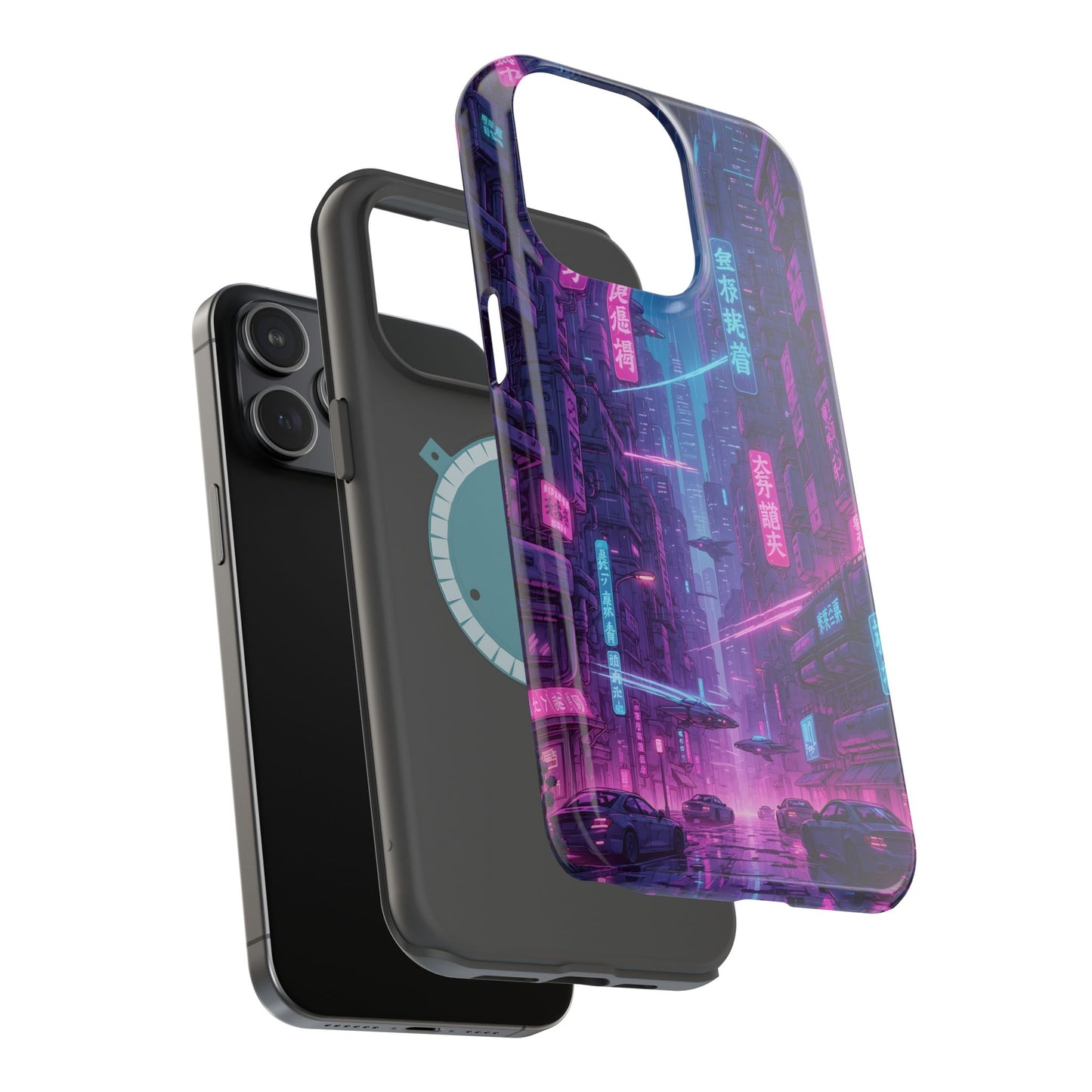Neo-Tokyo Nights: Premium Cyberpunk Cityscape MagSafe Case