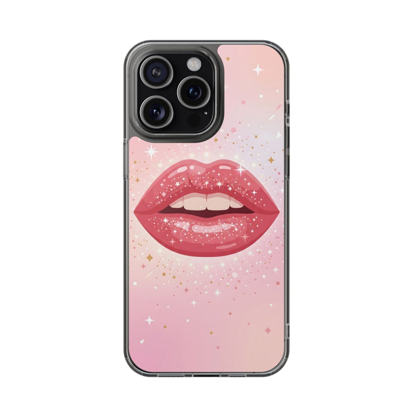 Glitter Lip Gloss Clear Case - MagSafe Compatible Y2K Aesthetic