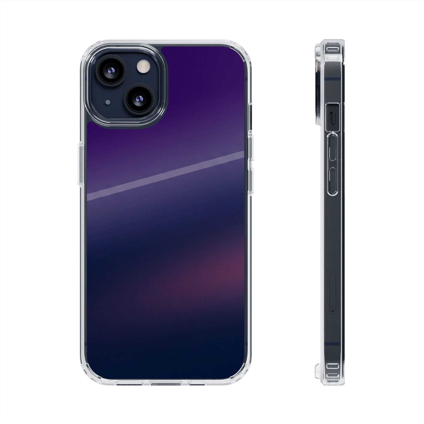 Midnight Aura Clear Case - MagSafe Compatible Dark Gradient Cover