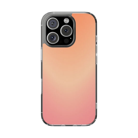 Golden Hour Aura Clear Case - MagSafe Compatible Sunset Gradient Cover