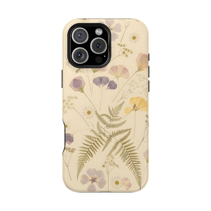 Pressed Wildflowers Vintage Herbarium Magnetic Case