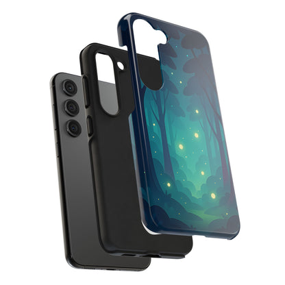 Enchanted Forest Fireflies Case - Mystic Nature Tough Cover for iPhone & Samsung