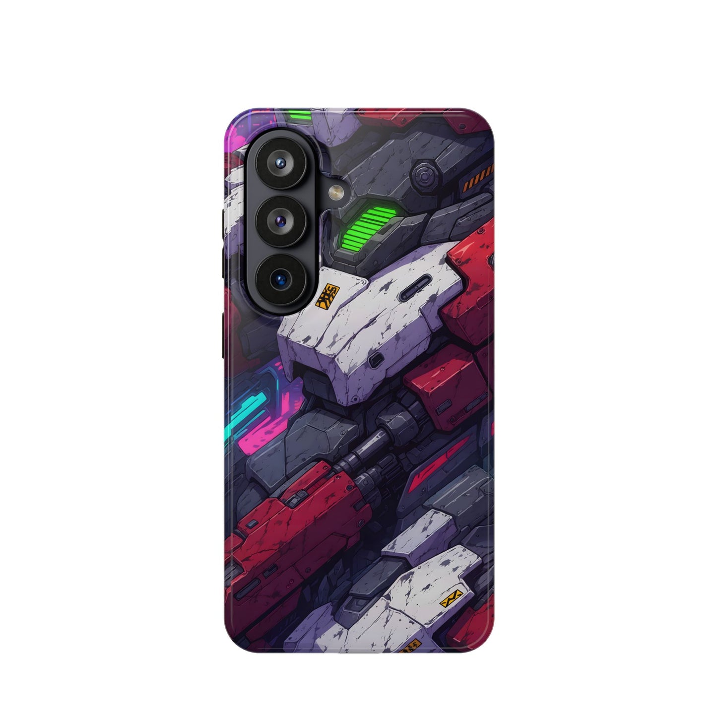 Cyber Armor: Battle-Worn Mecha Print MagSafe Case