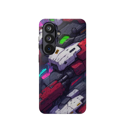Cyber Armor: Battle-Worn Mecha Print MagSafe Case