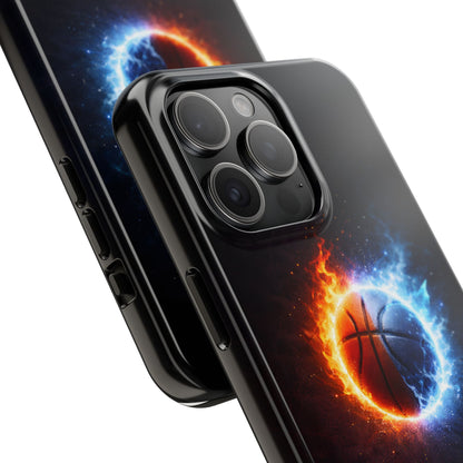 Fire and Ice Basketball Tough Case - Elemental Balance Cover for iPhone & Samsung