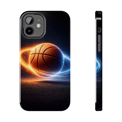 Cosmic Basketball Energy Tough Case - Neon Rings Athletic Cover for iPhone & Samsung