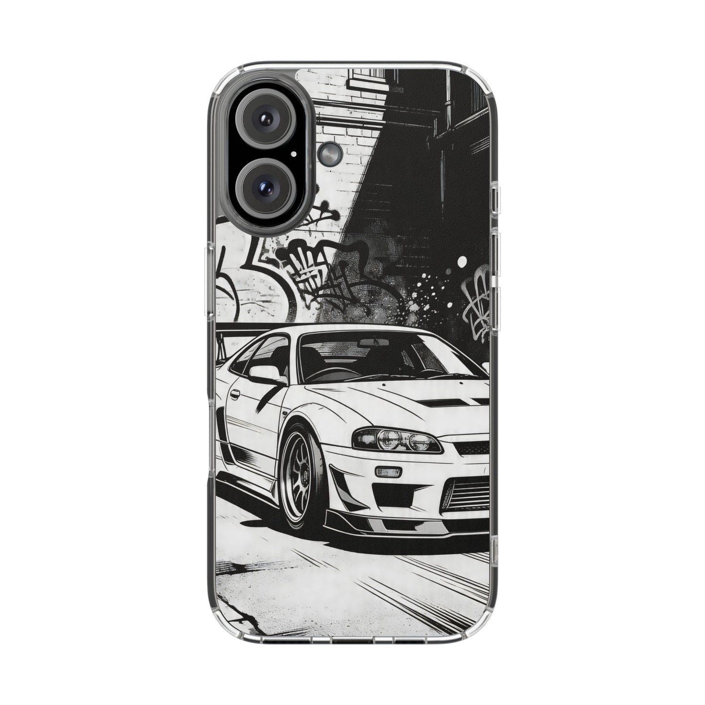 Monochrome Urban Drift Case - MagSafe Compatible JDM Clear Cover