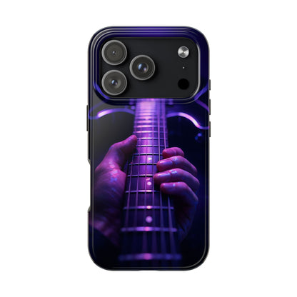 Neon Electric Guitar Tough Case - Purple Stage POV Cover for iPhone & Samsung