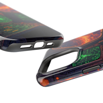 Cosmic Command: Retro Spaceship Cockpit MagSafe Case