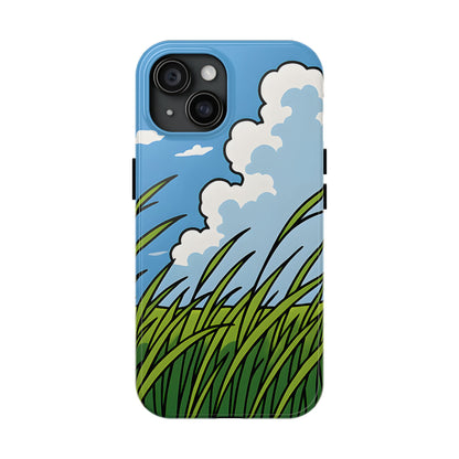 Breezy Meadow Tough Case - Blue Sky & Summer Grass Aesthetic Cover