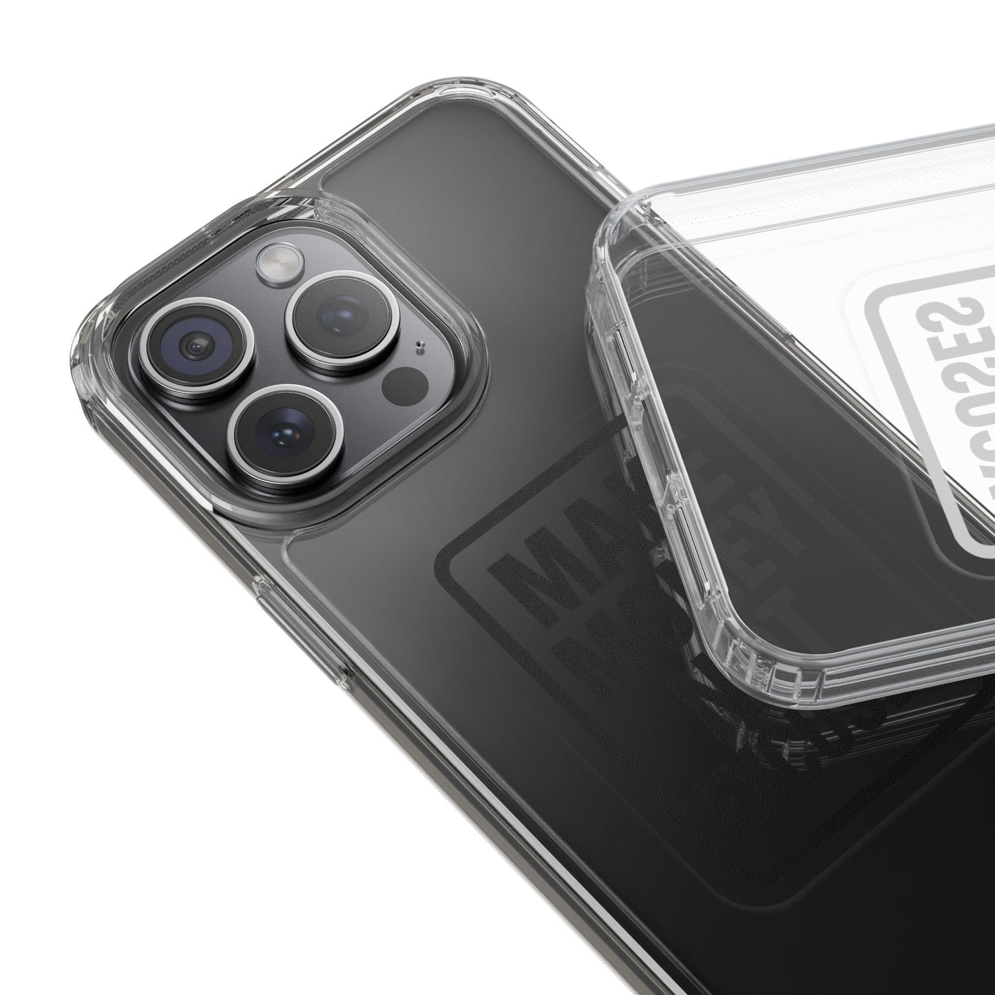 Clear "Make Money Not Excuses" Case - Motivational Minimalist Transparent Cover