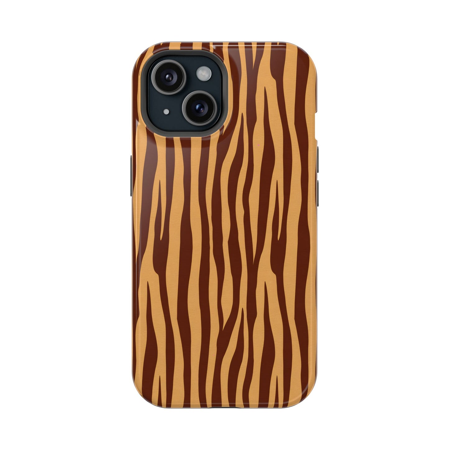 Safari Chic: Warm Caramel Tiger Print MagSafe Case