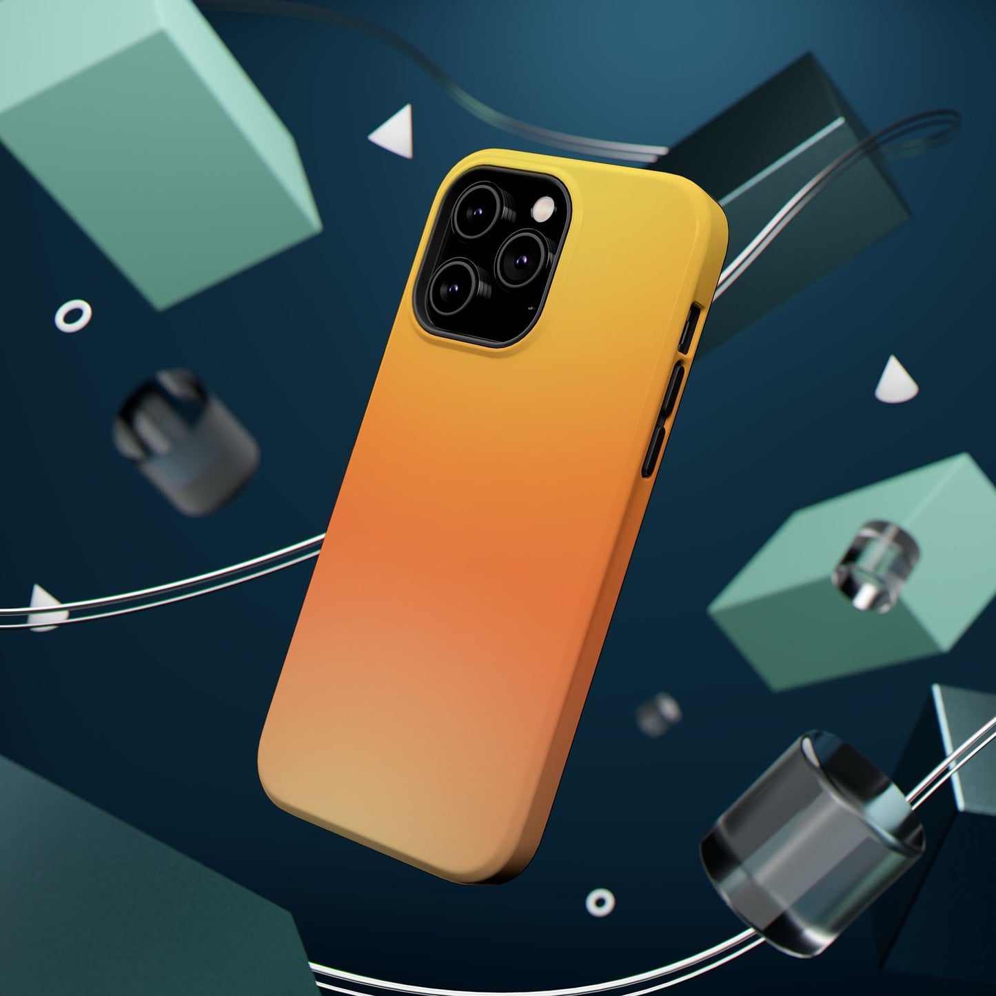 Golden Sunrise Gradient Magnetic Impact Case