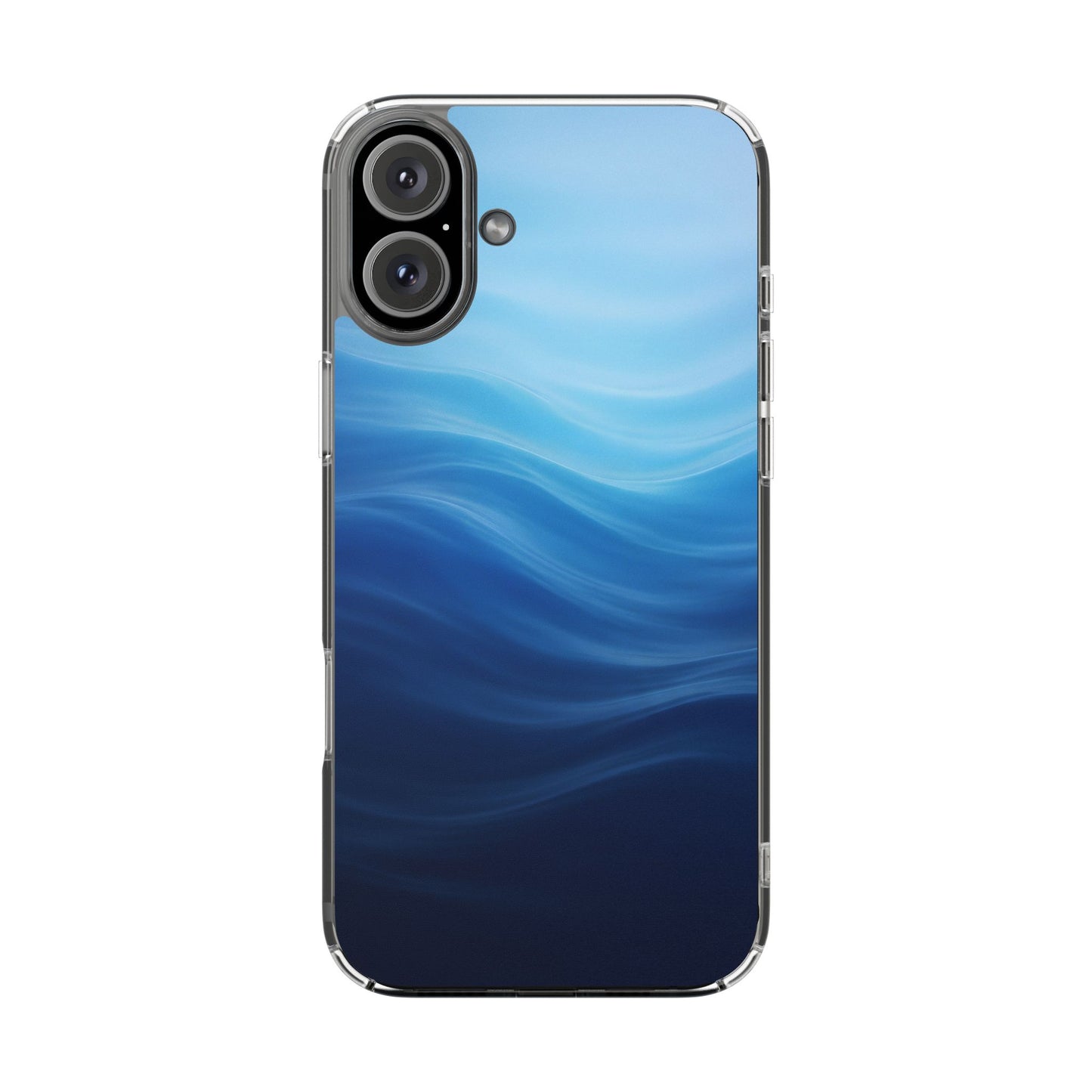 Deep Ocean Waves Clear Case - MagSafe Compatible Coastal Cover
