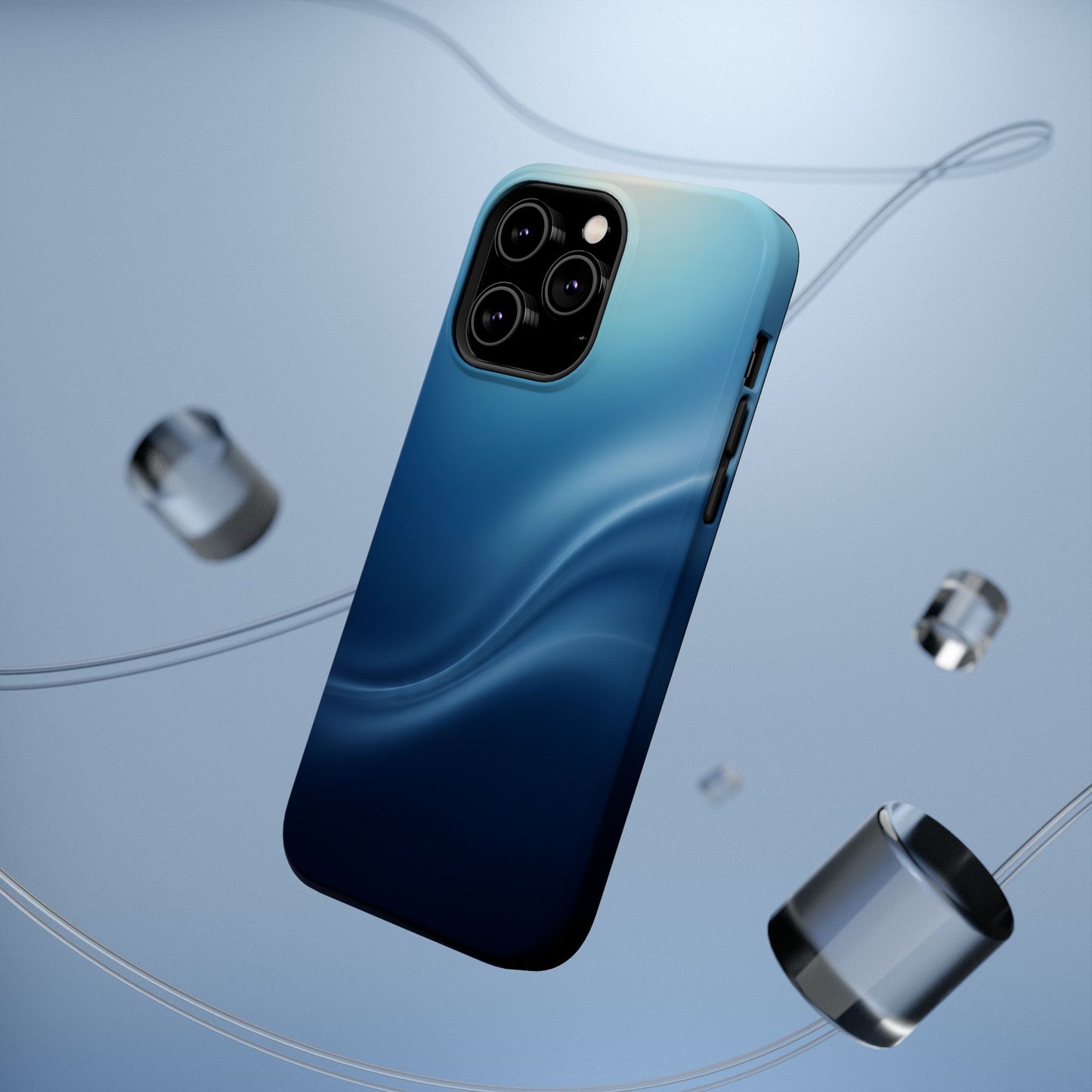 Blue Wave Abstract Magnetic Impact Case