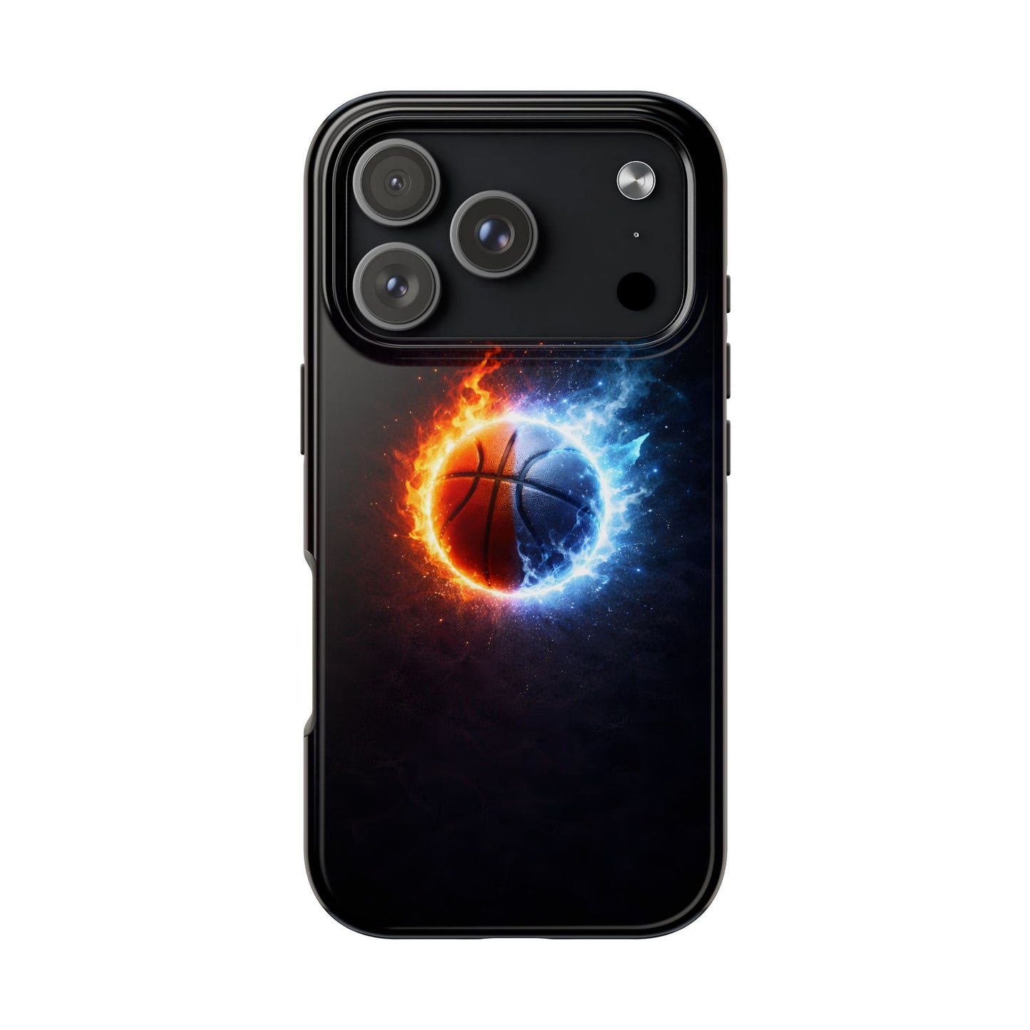 Fire and Ice Basketball Tough Case - Elemental Balance Cover for iPhone & Samsung