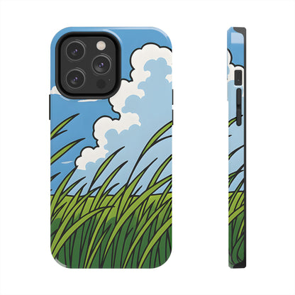 Breezy Meadow Tough Case - Blue Sky & Summer Grass Aesthetic Cover