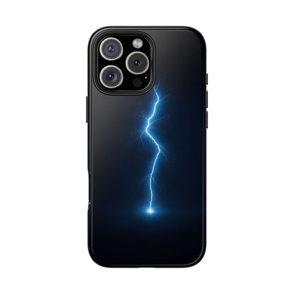 Blue Lightning Bolt Tough Case - Deep Sky Electric Cover for iPhone & Samsung