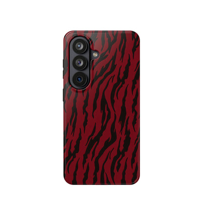 Crimson Instinct: Bold Red Tiger Print MagSafe Case