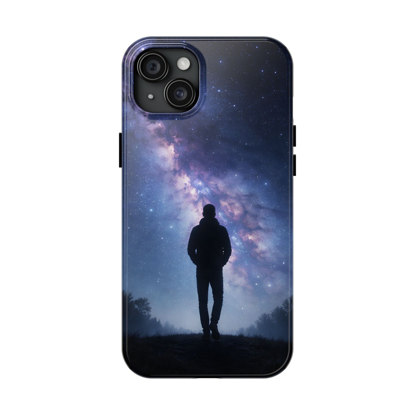 Milky Way Stargazer Tough Case - Celestial Galaxy Silhouette Cover for iPhone & Samsung