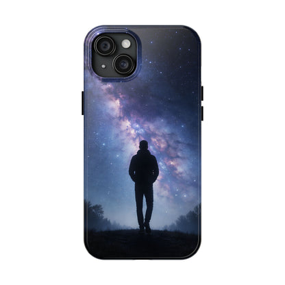 Milky Way Stargazer Tough Case - Celestial Galaxy Silhouette Cover for iPhone & Samsung