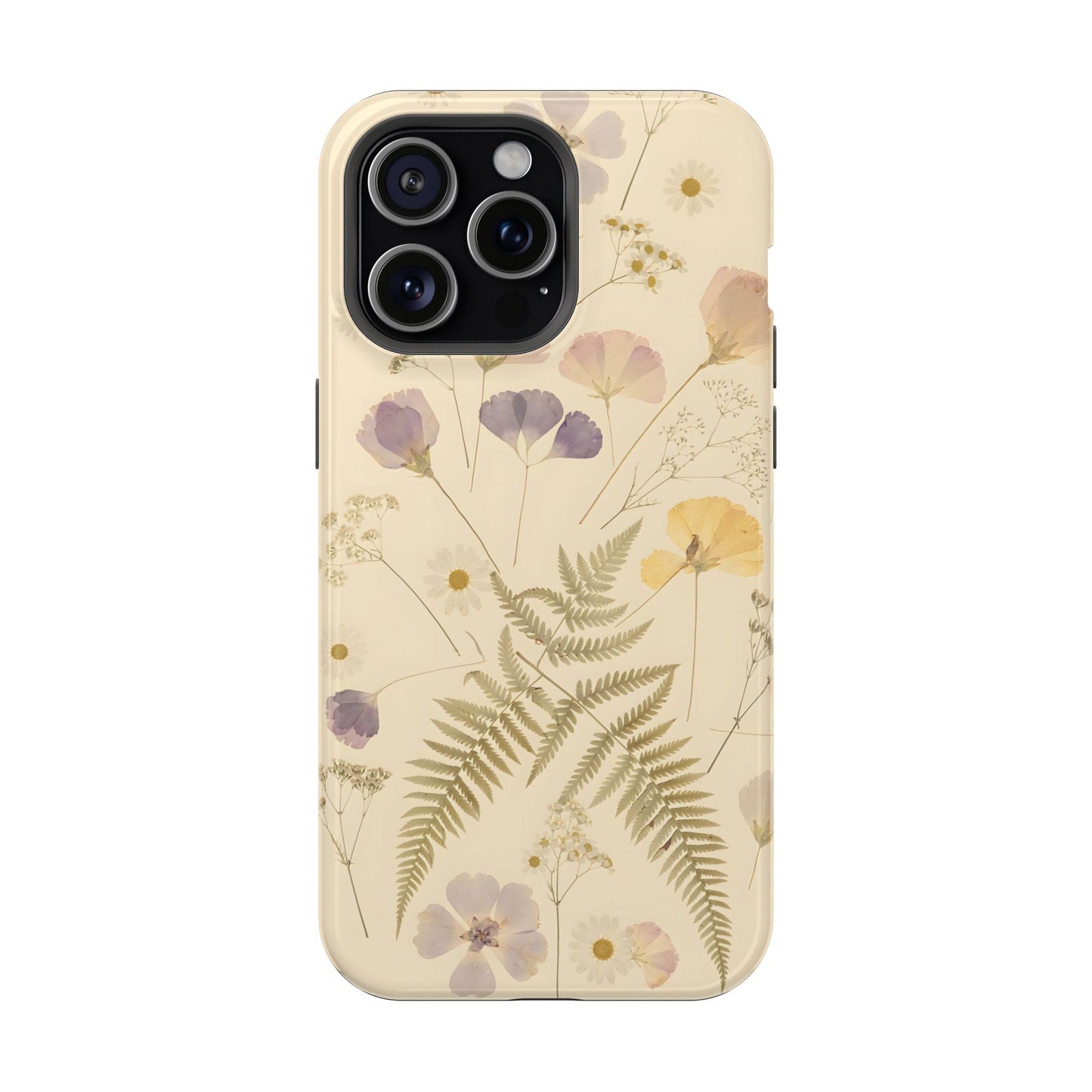 Pressed Wildflowers Vintage Herbarium Magnetic Case