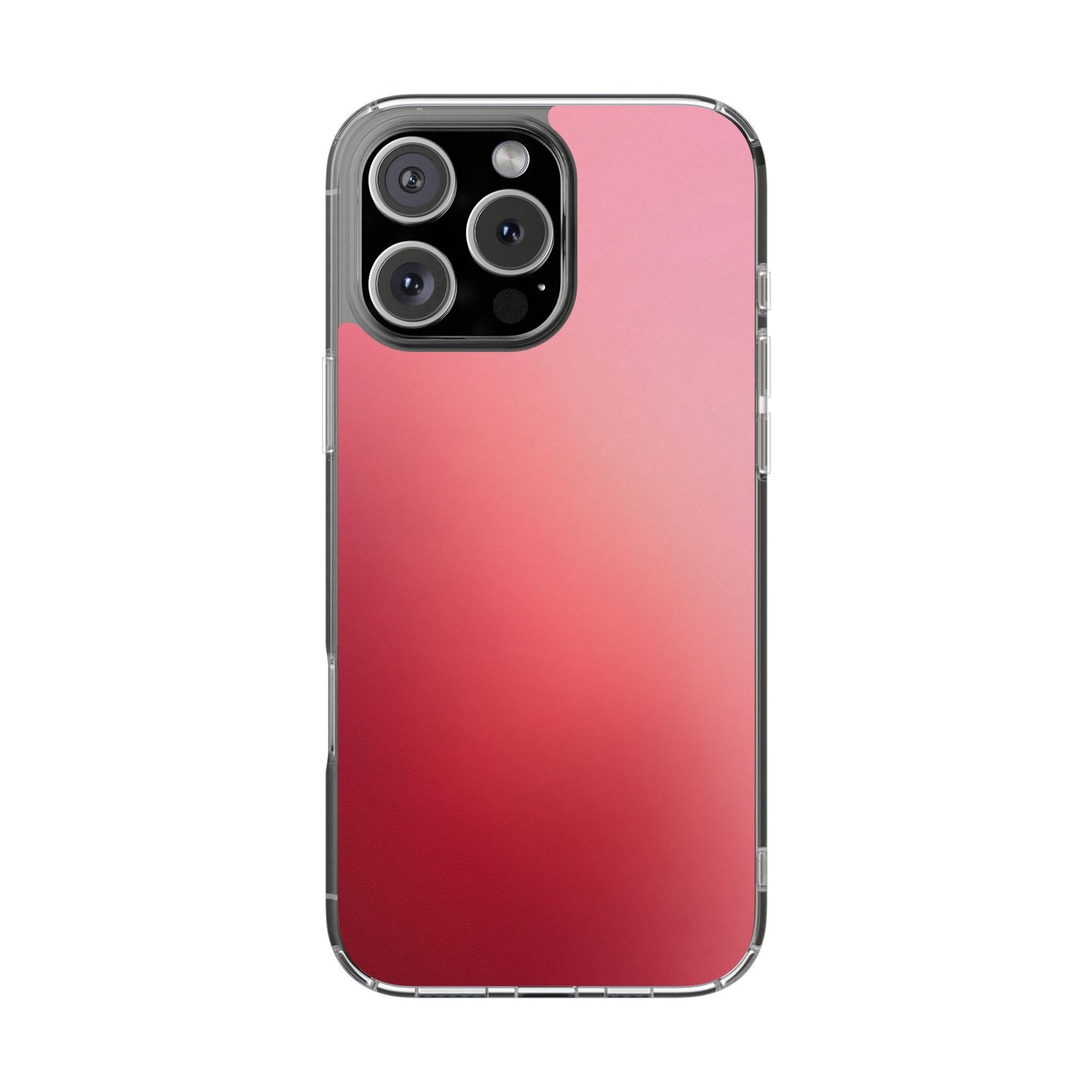 Berry Aura Clear Case - MagSafe Compatible Pink to Red Gradient Cover