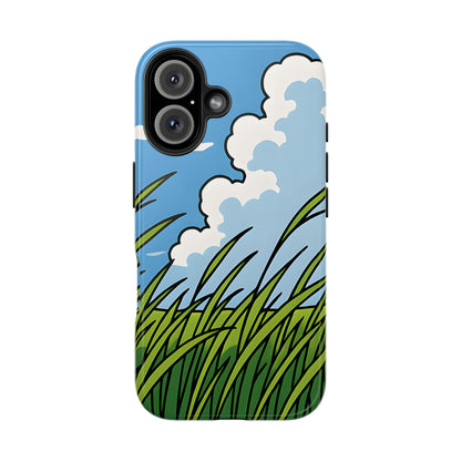 Breezy Meadow Tough Case - Blue Sky & Summer Grass Aesthetic Cover