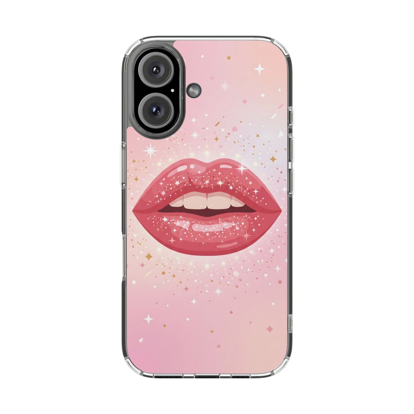 Glitter Lip Gloss Clear Case - MagSafe Compatible Y2K Aesthetic