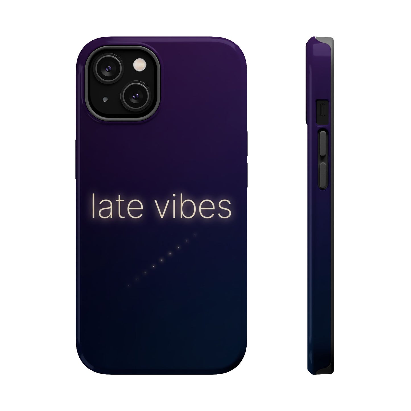 Late Vibes Purple Gradient Magnetic Impact Case