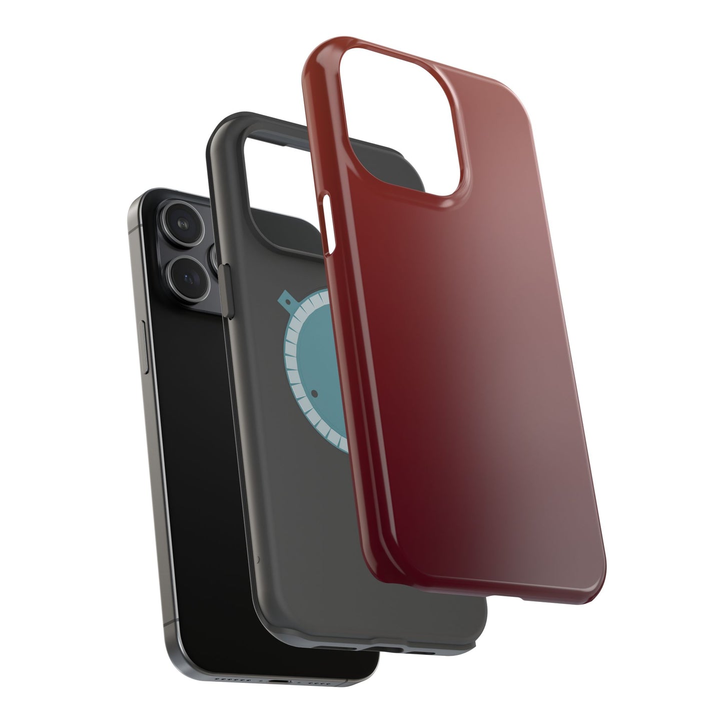 Black Cherry Ombre: Deep Burgundy Gradient MagSafe Case