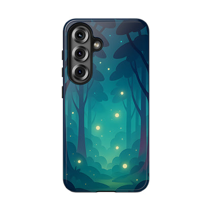 Enchanted Forest Fireflies Case - Mystic Nature Tough Cover for iPhone & Samsung