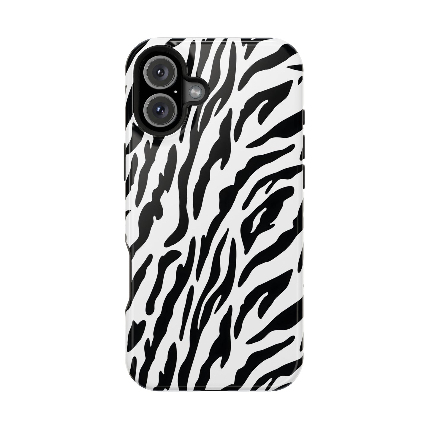 Monochrome Safari: Classic Black & White Zebra MagSafe Case