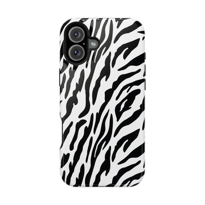 Monochrome Safari: Classic Black & White Zebra MagSafe Case