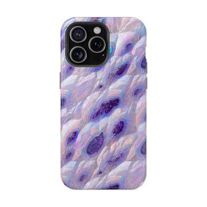 Amethyst Geode: Iridescent Purple Crystal MagSafe Case