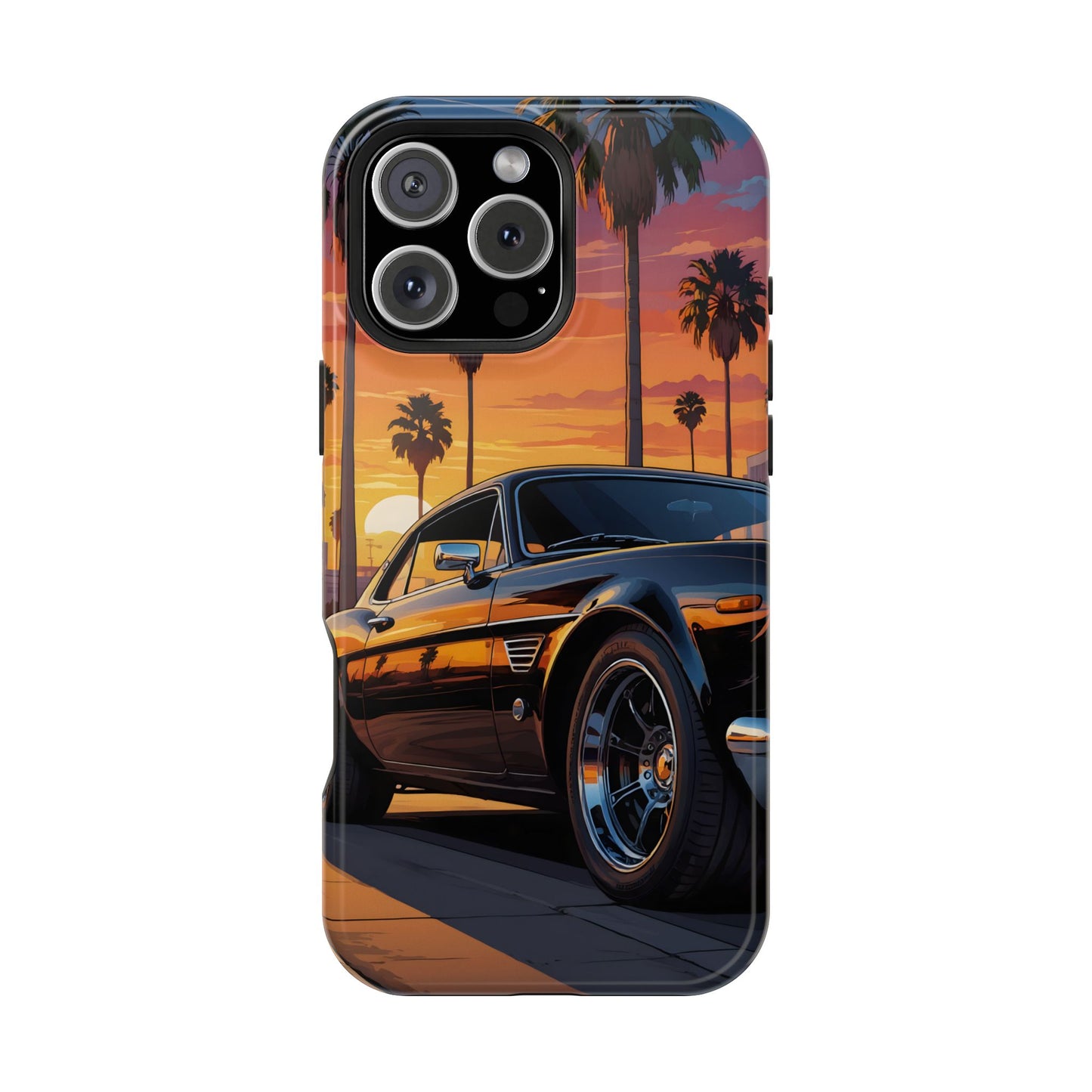 Pacific Cruiser: Cinematic Muscle Car Sunset MagSafe Case