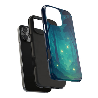 Enchanted Forest Fireflies Case - Mystic Nature Tough Cover for iPhone & Samsung
