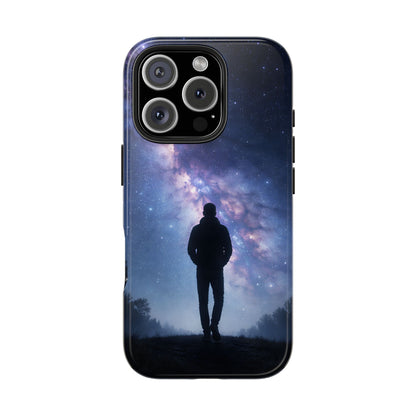 Milky Way Stargazer Tough Case - Celestial Galaxy Silhouette Cover for iPhone & Samsung