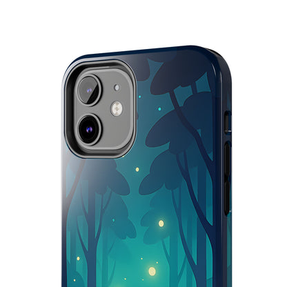 Enchanted Forest Fireflies Case - Mystic Nature Tough Cover for iPhone & Samsung