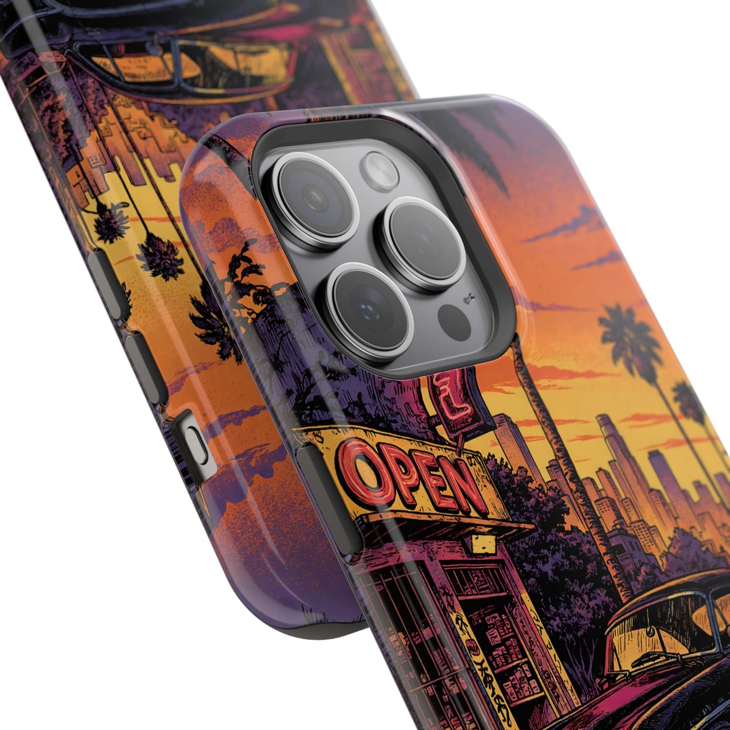 Retro Boulevard: Lofi Sunset Classic Cruiser MagSafe Case