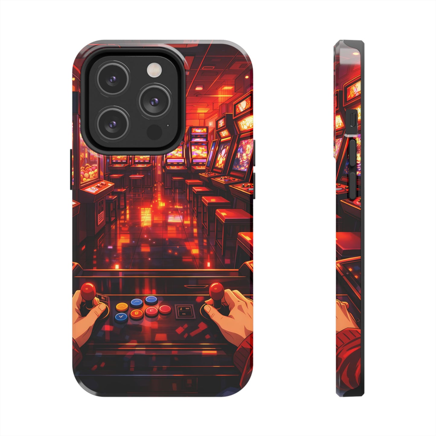 Retro Arcade Game POV Tough Case - Cyber City Gaming Cover for iPhone & Samsung