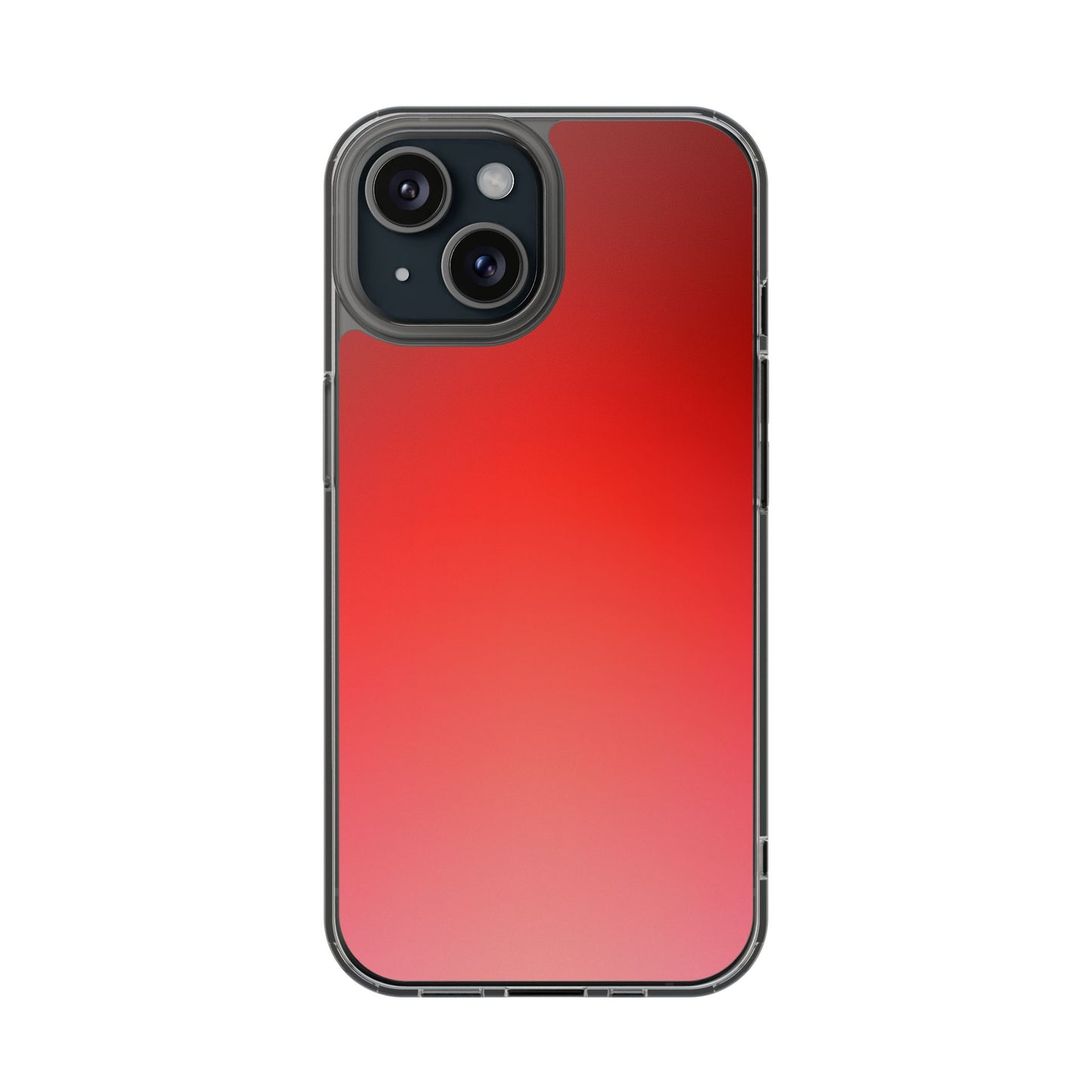 Vibrant Cherry Aura Clear Case - MagSafe Compatible Red Gradient Cover