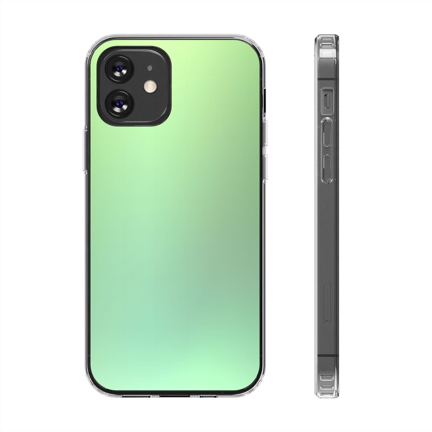 Soft Pistachio Aura Clear Case - MagSafe Compatible Mint Gradient Cover